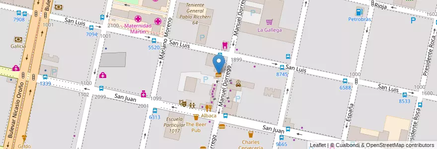 Mapa de ubicacion de Muma en 아르헨티나, Santa Fe, Departamento Rosario, Municipio De Rosario, 로사리오.