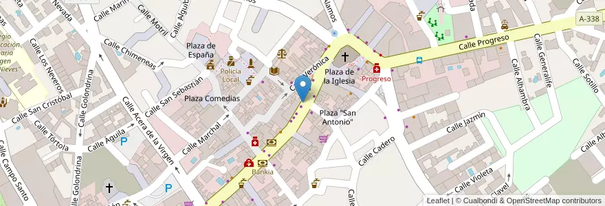 Mapa de ubicacion de Mundo Academia en Spanje, Andalusië, Granada, Comarca De La Vega De Granada, Las Gabias.