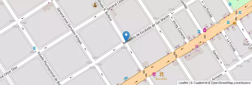 Mapa de ubicacion de mundohelado.com, Villa General Mitre en 阿根廷, Ciudad Autónoma De Buenos Aires, 布宜诺斯艾利斯, Comuna 11.