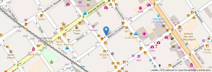 Mapa de ubicacion de Müni, Belgrano en الأرجنتين, Ciudad Autónoma De Buenos Aires, Buenos Aires, Comuna 13.