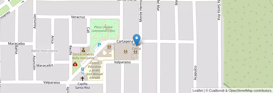 Mapa de ubicacion de Muni Cerca en Аргентина, Кордова, Departamento General San Martín, Pedanía Villa María, Municipio De Villa María, Villa María.