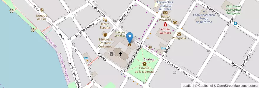 Mapa de ubicacion de Municipalidad en Argentina, Buenos Aires, Partido De Patagones, Carmen De Patagones.