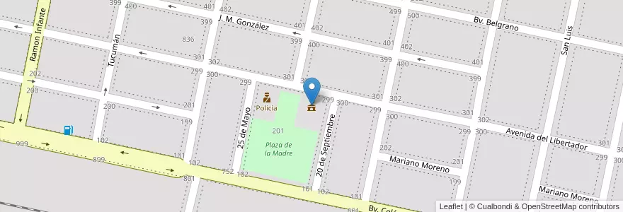 Mapa de ubicacion de Municipalidad en 아르헨티나, Córdoba, Departamento Marcos Juárez, Pedanía Espinillos, Municipio De Leones, Leones.