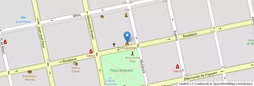 Mapa de ubicacion de Municipalidad en Argentina, Provincia Di Buenos Aires, Partido De Coronel De Marina Leonardo Rosales, Punta Alta.