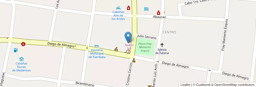 Mapa de ubicacion de Municipalidad en アルゼンチン, カタマルカ州, Departamento Tinogasta, Municipio De Fiambalá, Fiambala.