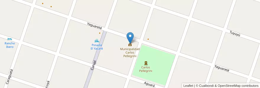 Mapa de ubicacion de Municipalidad Carlos Pellegrini en الأرجنتين, Corrientes, Departamento San Martín, Municipio De Colonia Carlos Pellegrini.