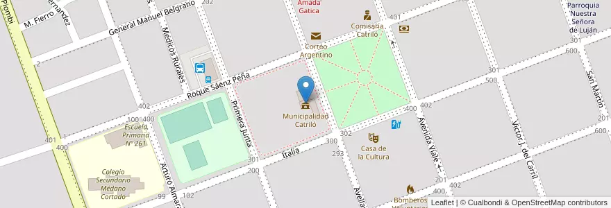 Mapa de ubicacion de Municipalidad Catriló en アルゼンチン, ラ・パンパ州, Municipio De Catriló, Departamento Catriló, Catrilo, Catriló.