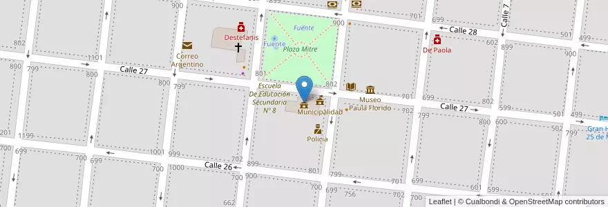Mapa de ubicacion de Municipalidad de 25 de Mayo en Arjantin, Buenos Aires, Partido De Veinticinco De Mayo, Veinticinco De Mayo.