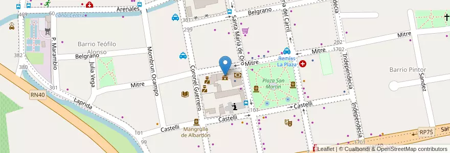 Mapa de ubicacion de Municipalidad de Albardón en Argentina, San Juan, Cile, Albardón.
