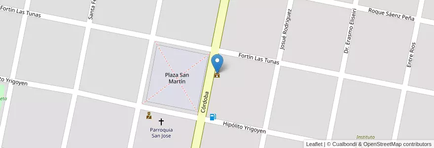 Mapa de ubicacion de Municipalidad de Alejo Ledesma en Аргентина, Кордова, Departamento Marcos Juárez, Pedanía Tunas, Municipio De Alejo Ledesma, Alejo Ledesma.