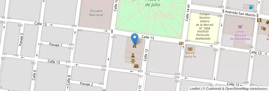Mapa de ubicacion de Municipalidad de Avellaneda en 阿根廷, Santa Fe, Departamento General Obligado, Municipio De Avellaneda.