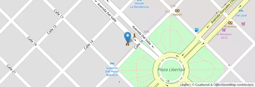 Mapa de ubicacion de Municipalidad de Balcarce en アルゼンチン, ブエノスアイレス州, Partido De Balcarce.