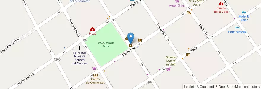 Mapa de ubicacion de Municipalidad de Bella Vista en Arjantin, Corrientes, Departamento Bella Vista, Municipio De Bella Vista.
