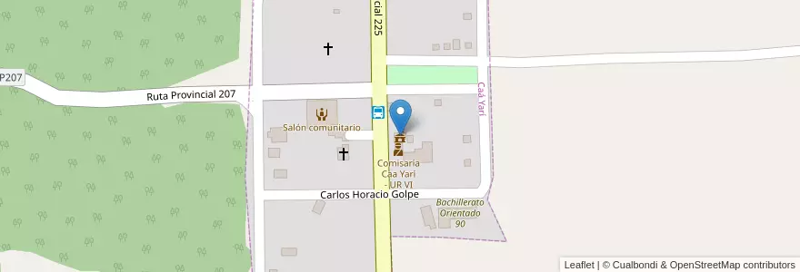 Mapa de ubicacion de Municipalidad de Caá Yarí en الأرجنتين, Misiones, Departamento Leandro N. Alem, Municipio De Caá Yarí, Caá Yarí.
