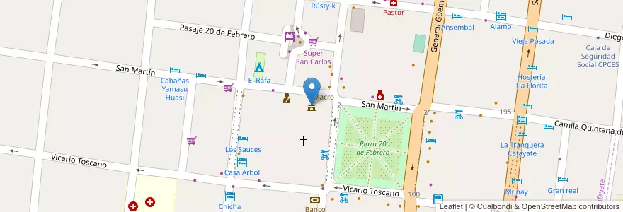 Mapa de ubicacion de Municipalidad de Cafayate en Argentinië, Salta, Cafayate, Municipio De Cafayate.