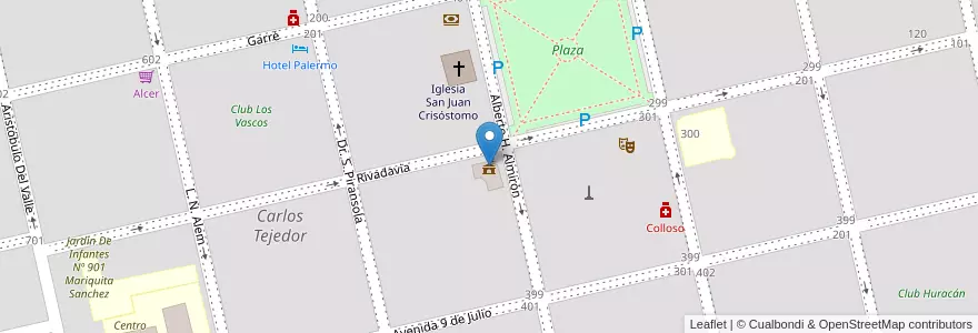 Mapa de ubicacion de Municipalidad de Carlos Tejedor en Argentina, Buenos Aires, Partido De Carlos Tejedor, Carlos Tejedor, Carlos Tejedor.