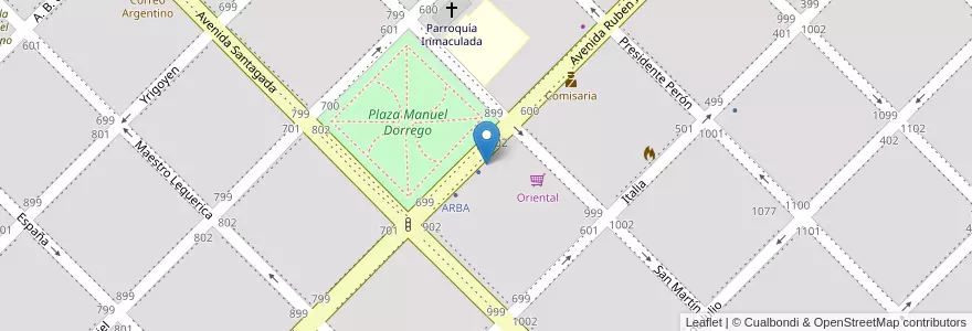 Mapa de ubicacion de Municipalidad de Coronel Dorrego en 阿根廷, 布宜诺斯艾利斯省, Partido De Coronel Dorrego, Coronel Dorrego.