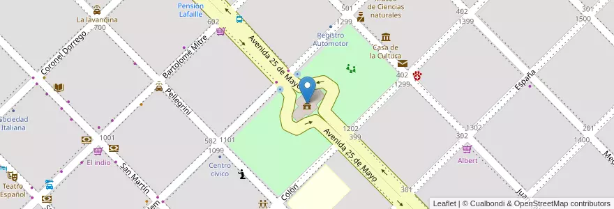 Mapa de ubicacion de Municipalidad de Coronel Pringles en الأرجنتين, بوينس آيرس, Partido De Coronel Pringles, Coronel Pringles.