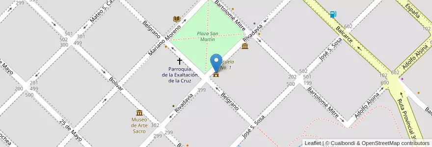 Mapa de ubicacion de Municipalidad de Exaltación de la Cruz en アルゼンチン, ブエノスアイレス州, Partido De Exaltación De La Cruz.