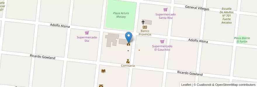 Mapa de ubicacion de Municipalidad de General Pinto en アルゼンチン, ブエノスアイレス州, Partido De General Pinto.