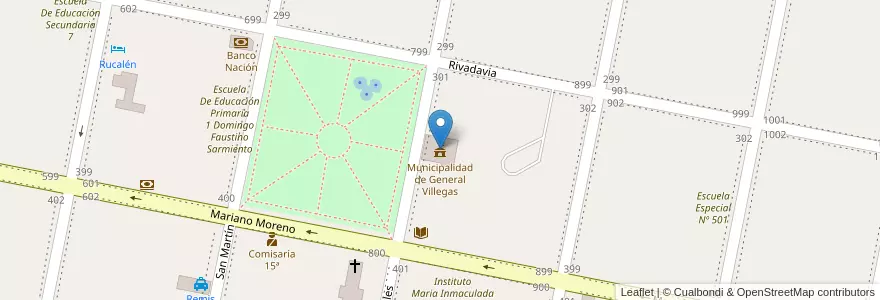 Mapa de ubicacion de Municipalidad de General Villegas en アルゼンチン, ブエノスアイレス州, Partido De General Villegas.