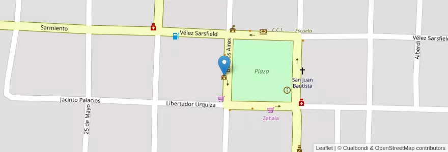Mapa de ubicacion de Municipalidad de La Paz en Arjantin, Córdoba, Departamento San Javier, Municipio De La Paz, Pedanía Talas.