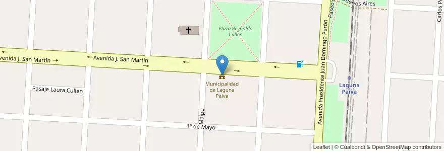 Mapa de ubicacion de Municipalidad de Laguna Paiva en الأرجنتين, سانتا في, إدارة العاصمة, Municipio De Laguna Paiva.