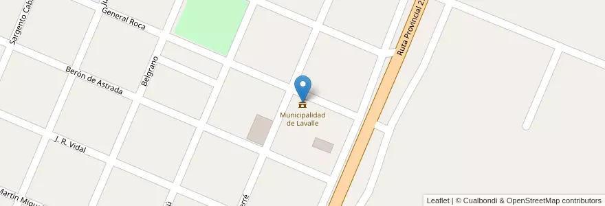 Mapa de ubicacion de Municipalidad de Lavalle en الأرجنتين, Corrientes, Departamento Lavalle, Municipio De Lavalle.