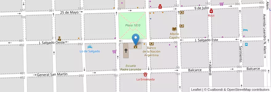 Mapa de ubicacion de Municipalidad de Lobos en 阿根廷, 布宜诺斯艾利斯省, Partido De Lobos, Lobos.