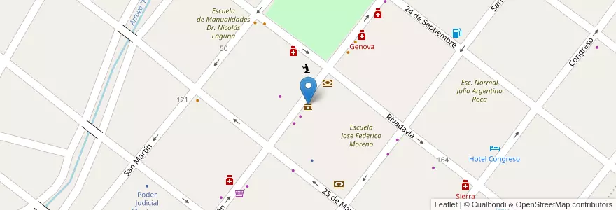 Mapa de ubicacion de Municipalidad de Monteros en Аргентина, Тукуман, Departamento Monteros, Municipio De Monteros, Monteros.
