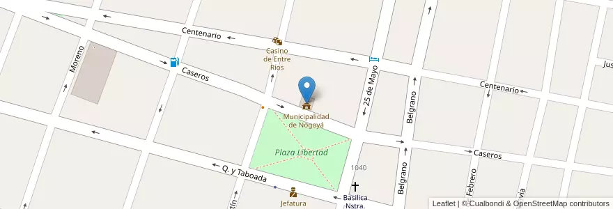 Mapa de ubicacion de Municipalidad de Nogoyá en الأرجنتين, إنتري ريوس, Departamento Nogoyá, Nogoyá, Distrito Montoya.