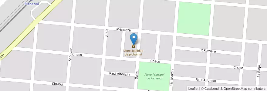 Mapa de ubicacion de Municipalidad de pichamal en الأرجنتين, Salta, Orán, Municipio De Pichanal, Pichanal.