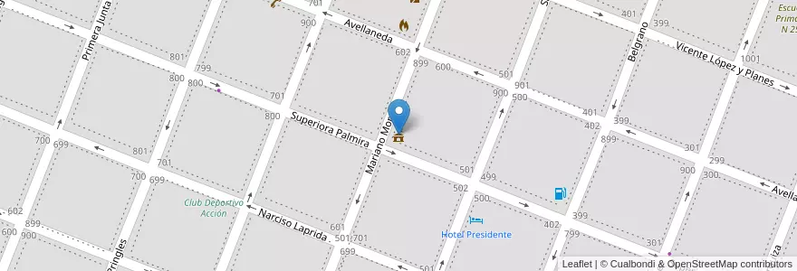 Mapa de ubicacion de Municipalidad de Presidencia Roque Saenz Peña en Argentinien, Chaco, Departamento Comandante Fernández, Municipio De Presidencia Roque Sáenz Peña, Presidencia Roque Sáenz Peña.