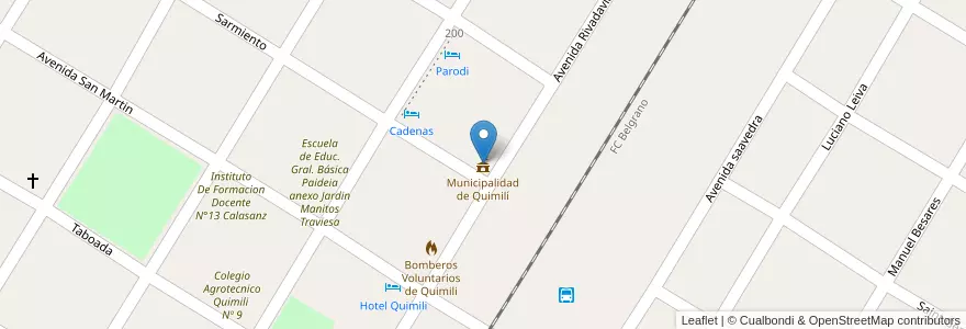 Mapa de ubicacion de Municipalidad de Quimilí en الأرجنتين, Santiago Del Estero, Departamento Moreno.