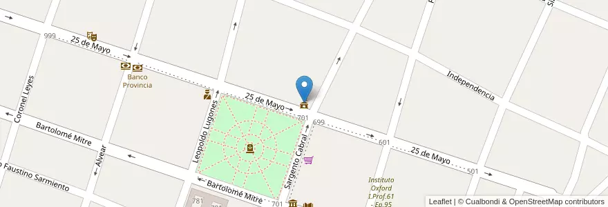 Mapa de ubicacion de Municipalidad de Saladas en アルゼンチン, コリエンテス州, Departamento Saladas, Saladas.