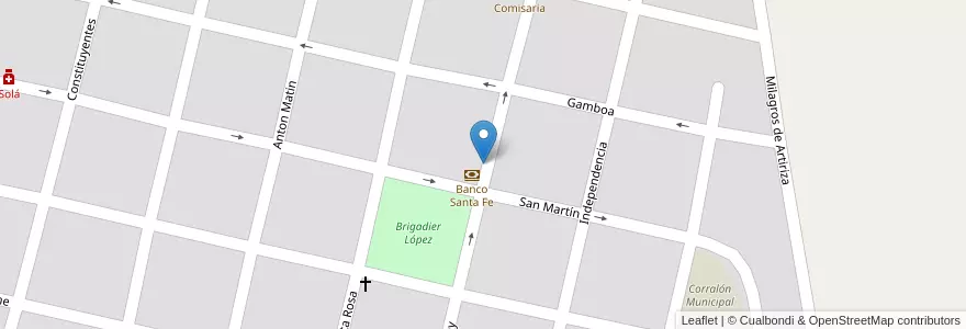 Mapa de ubicacion de Municipalidad de San José del Rincón en アルゼンチン, サンタフェ州, Departamento La Capital, Municipio De San José Del Rincón, San José Del Rincón.