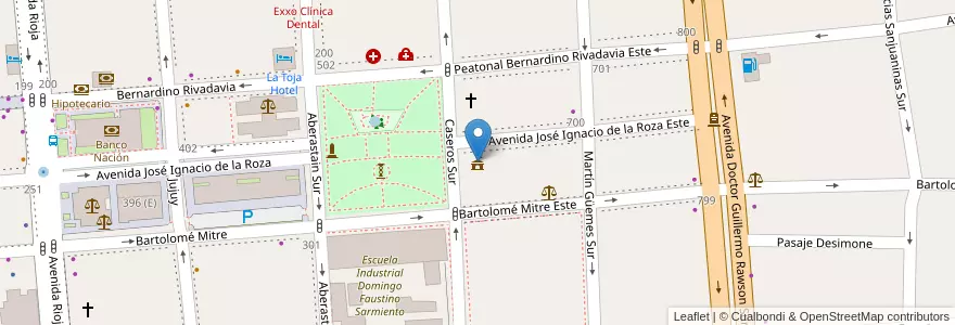 Mapa de ubicacion de Municipalidad de San Juan en アルゼンチン, サンフアン州, チリ, Capital.