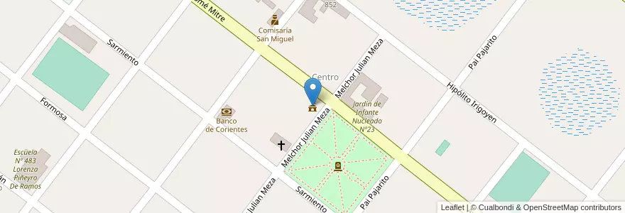 Mapa de ubicacion de Municipalidad de San Miguel en Arjantin, Corrientes, Departamento San Miguel, Municipio De San Miguel.