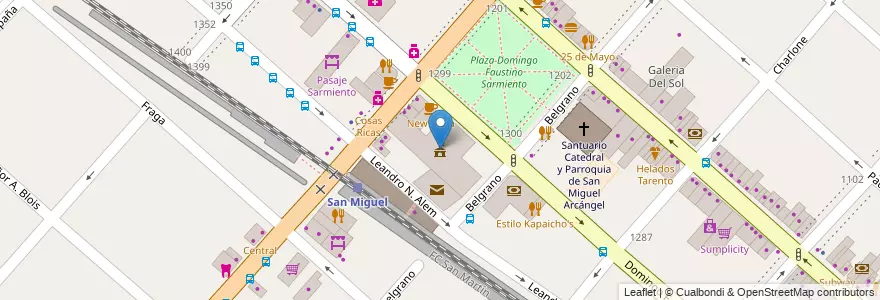 Mapa de ubicacion de Municipalidad de San Miguel en آرژانتین, استان بوئنوس آیرس, Partido De San Miguel, San Miguel.