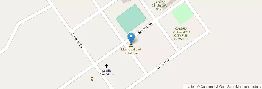 Mapa de ubicacion de Municipalidad de Tatacuá en アルゼンチン, コリエンテス州, Departamento Concepción, Municipio De Tatacuá.