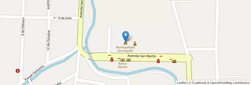 Mapa de ubicacion de Municipalidad de Unquillo en 阿根廷, Córdoba, Departamento Colón, Pedanía Río Ceballos, Municipio De Unquillo.