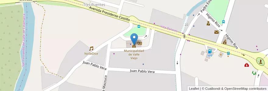 Mapa de ubicacion de Municipalidad de Valle Viejo en 阿根廷, Catamarca, Departamento Valle Viejo, Municipio De Valle Viejo, San Isidro.