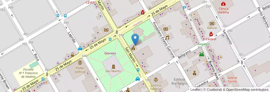 Mapa de ubicacion de Municipalidad de Viedma en 아르헨티나, 리오네그로주, Departamento Adolfo Alsina, Viedma, Viedma.