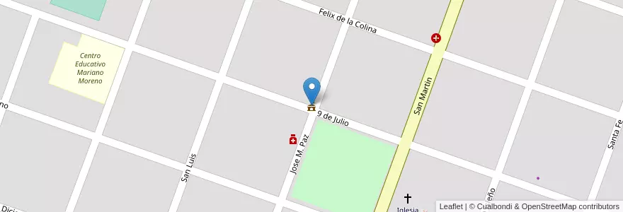 Mapa de ubicacion de Municipalidad de Villa Concepción del Tío en Arjantin, Córdoba, Departamento San Justo, Pedanía Concepción, Municipio De Villa Concepción Del Tío, Villa Concepción Del Tío.