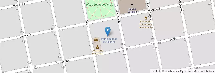 Mapa de ubicacion de Municipalidad de Villarino en Argentinien, Provinz Buenos Aires, Partido De Villarino, Médanos.