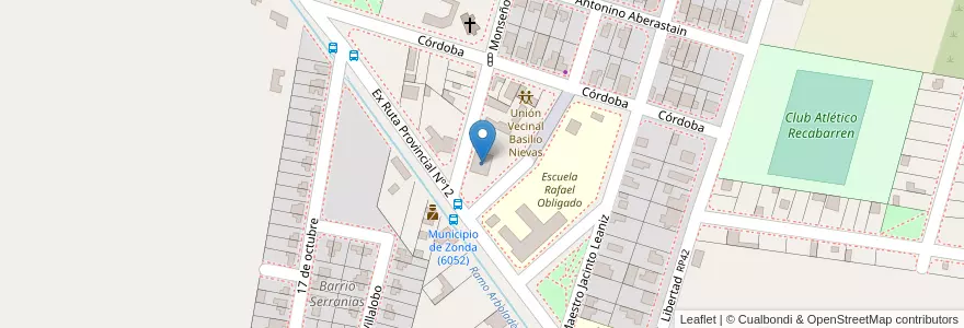 Mapa de ubicacion de Municipalidad de Zonda en الأرجنتين, سان خوان, تشيلي, Zonda.