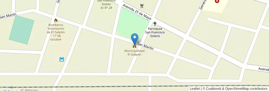 Mapa de ubicacion de Municipalidad El Galpón en Аргентина, Сальта, San José De Metán, Municipio De El Galpón.