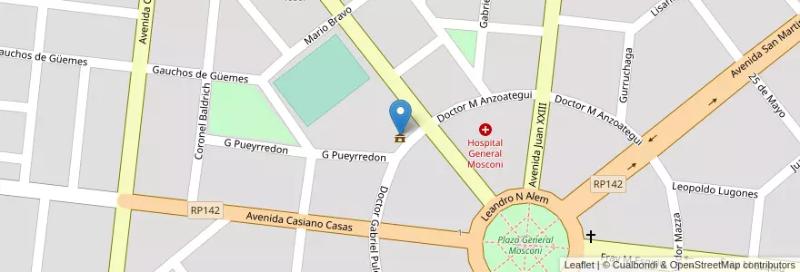 Mapa de ubicacion de Municipalidad General Enrique Mosconi en Argentina, Salta, General San Martín, Municipio De General Mosconi, General Mosconi.
