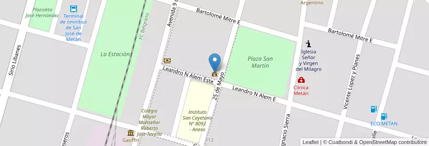 Mapa de ubicacion de Municipalidad San José de Metán en Argentinien, Salta, San José De Metán, Municipio De Metán, Metán.
