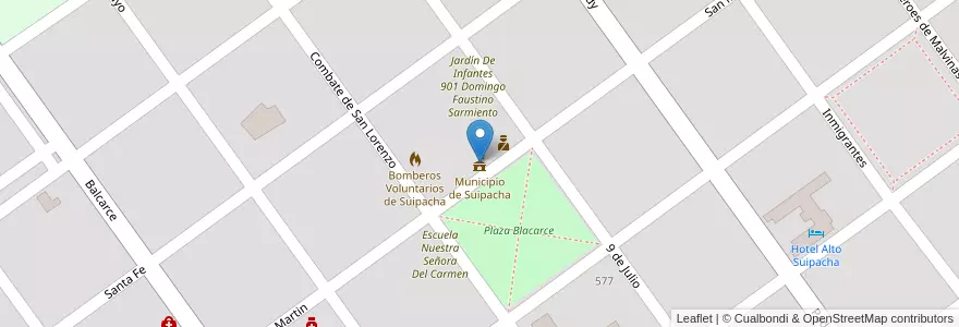 Mapa de ubicacion de Municipio de Suipacha en 阿根廷, 布宜诺斯艾利斯省, Suipacha.